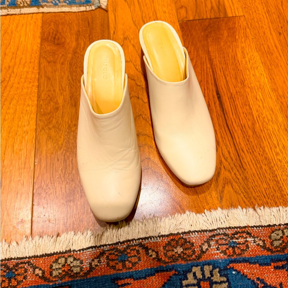 Elegant Cream Mules